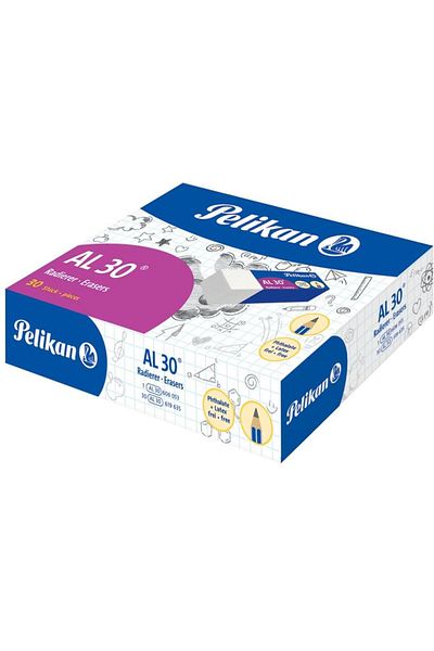 Pelikan Eraser AL 30, white, box of 30 pieces