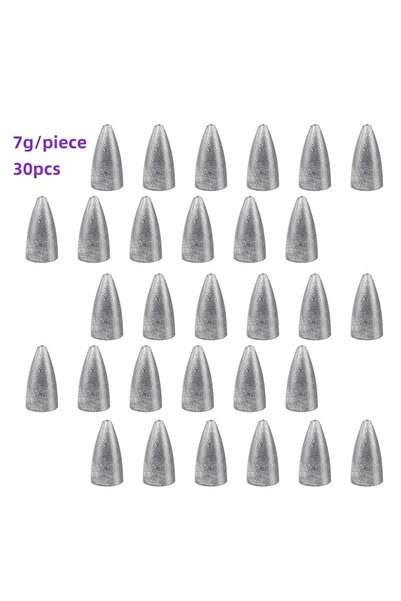 Choice 7 جرام (30 قطعة) 30 قطعة من أوزان الصيد المثقلة، ثقل رصاصي على شكل رصا...