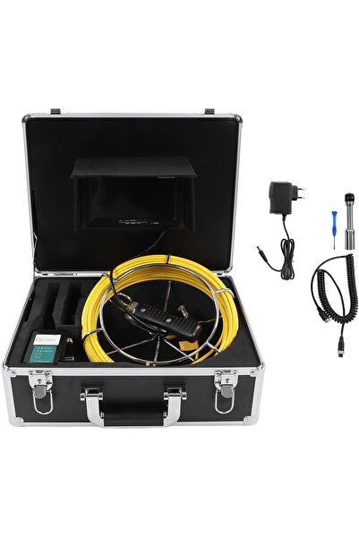 GÜMRÜK BEY F9119 9” Ekranlı 30 Metre Boru Muayene Kamerası 12.6V 1A Yılan Kamera Gider Endoskopu Taşıma Çantası
