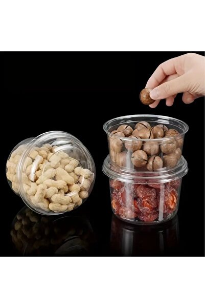 MG HOME 50Pcs 150 Cc Plastic Bowl with Lid Nuts Hazelnut Peanut Organizer Freezer Grapes Kitchen