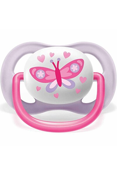 Philips Avent Set 2 suzete, Philips Avent, Ultra air, 0-6 luni, Din silicon, fara BPA