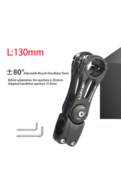 Choice 31.8 × 130 مم قابل للتعديل قوة دراجة جبلية 31.8 ساق مقود دراجة ±80 درجة ساق طاولة دراجة جبلية طريق 28 6