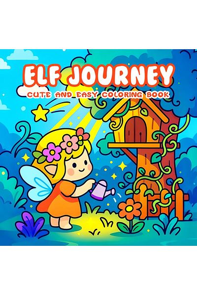 Choice MULTI ELF JOURNEY Bold-easy Patterns Coloring Book for Adults Cute Drawing Book Perfect Gift for Par