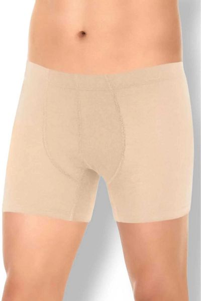 QULAT Boxer pentru bărbați, culoarea pielii, invizibil, din lycra bambus / 3 buc