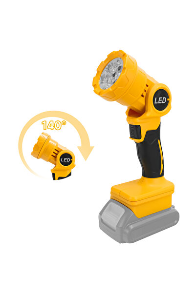 Choice مصباح عمل LED لاسلكي بدون بطارية 10 وات من Dewalt، بطارية 20 فولت 10 و...