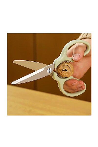 FEN Kitchen Scissors Set, Vegetable Peeler, Nutcracker, ABS & Stainless Steel, Ergonomic Handle, Green