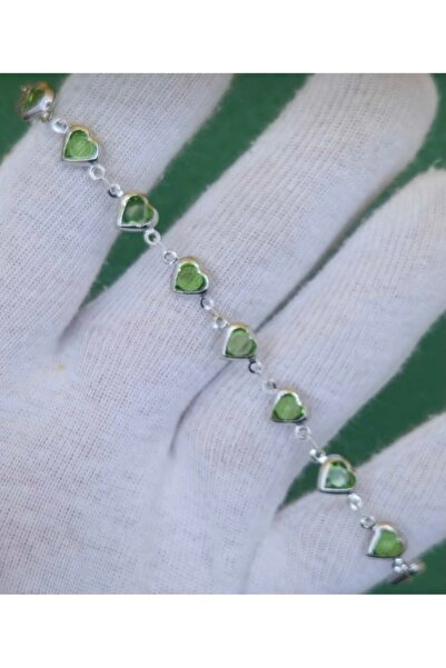 charmove ile kendinizi şımartın Heart Zircon Stone Silver Bracelet