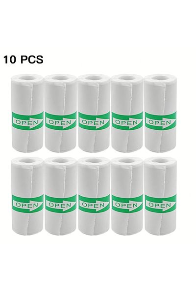 Choice 10 Rolls 20 Rolls White Thermal Sticker Paper Self-Adhesive Mini Printer Refills for Photos/Checklis