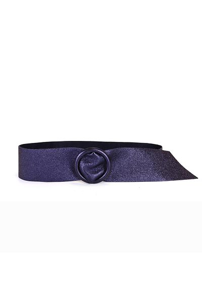 OEM Curea piele naturala dama indigo lucios