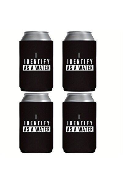Choice MULTI 4 pack I Identify As A Water - Can Sleeve Cooler Insulated Drink...