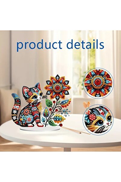 Choice GH054 طاولة فنية ماسية على شكل قطة DIY قطعة واحدة لتزيين حجر الراين ال...