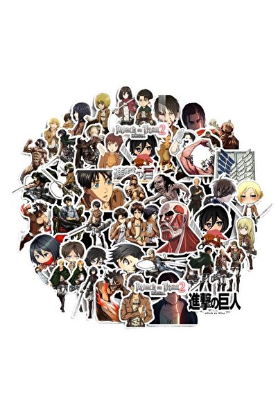 Choice 50 قطعة من ملصقات جرافيتي هجوم العمالقة للدراجة واليد وحافظة أقلام الرصاص