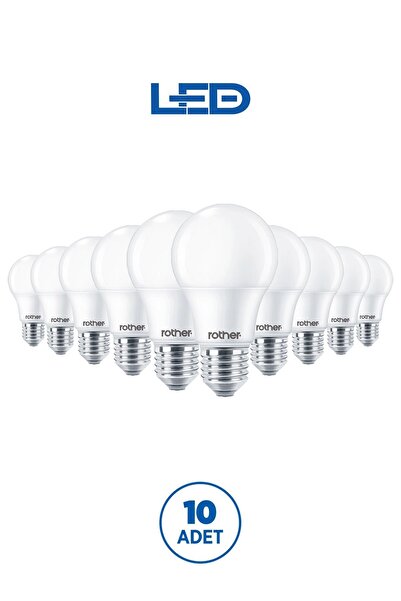 Rother RTL01113-10 A60 LED Ampul 9W E27 810 Lümen 4000K Gün Işığı Enerji Tasa...