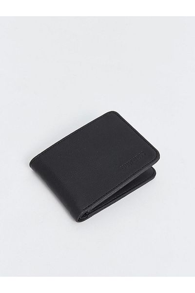 LC Waikiki LCW ACCESSORIES Мъжки портфейл с черен кожен вид