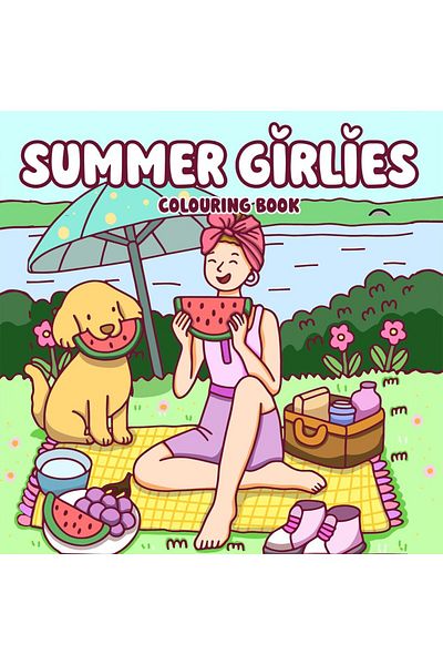 Choice MULTI SUMMER GIRLIES: Coloring Book for Adults Featuring Cute Cozy Daily Activities for Relaxation (