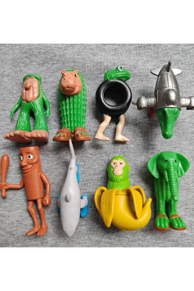Choice green 8pcs Brainrot Tung Sahur Figure Toy Tralalero Tralala Figures Bombardino Crocodilo Shimpanzini