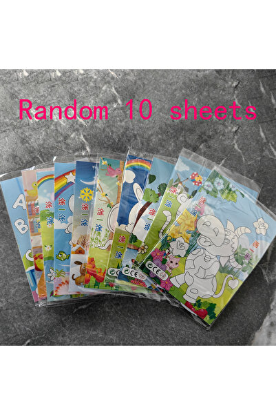 Choice Random 10 books 10 piece 3D EVA foam sticker set, DIY cartoon animal learning education painting sti