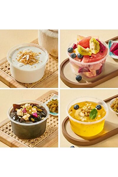 MG HOME 50Pcs 150 Cc Plastic Lidless Soup Bowl Patisserie Cafe Pudding Pie Profiteyol Ashura Supangle