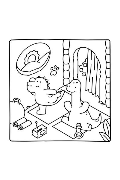 Choice MULTI JURASSIC PARK Bold-easy Patterns Coloring Book for Adults Cute Drawing Book Perfect Gift for P