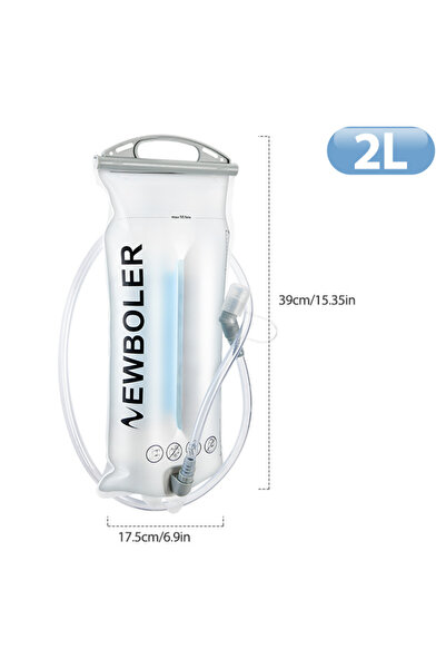 Choice حقيبة تخزين مياه رياضية BOT033-W-2L NEWBOLER سعة 2 لتر، خالية من مادة ...