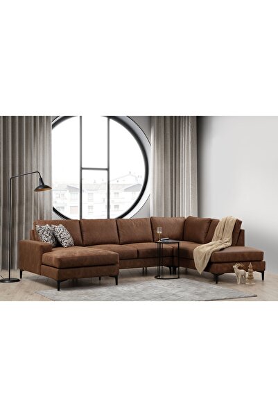 Vivense Porto Köşe Koltuk, Kiremit, Sol Köşe