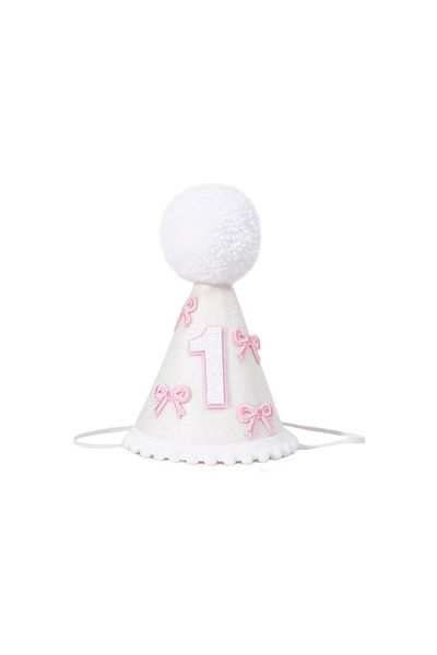 Choice Pink Pink Bow 1st Birthday Hat Handmade Party Decoration Cone Hat First Birthday Photography Atmosph