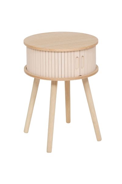 Atmosphera Créateur D'intérieur Noptiera rotunda Atmosphera Nysos cu 2 usi glisante si raft interior, 40x54 cm, crem natur