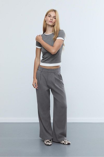 Stradivarius Super wide-leg adjustable trousers