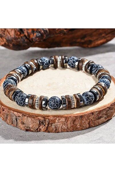 Alnis Atelier Akik ve Hematit Doğal Taş Bileklik