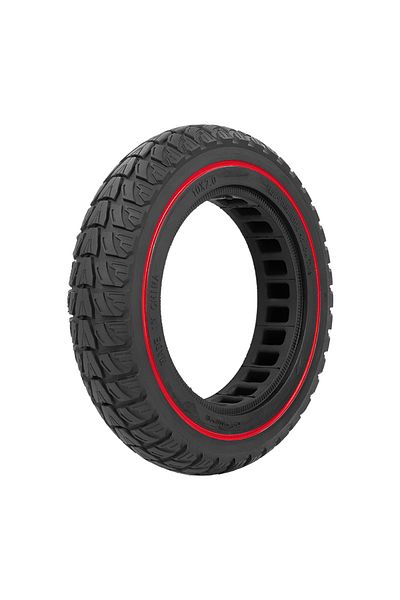 Choice إطار صلب أحمر مقاس 10 بوصات لسكوتر Xiaomi M365 Pro Pro2 1S الكهربائي مقاس 10x2.0 من المطاط المتين بدون أنابيب S