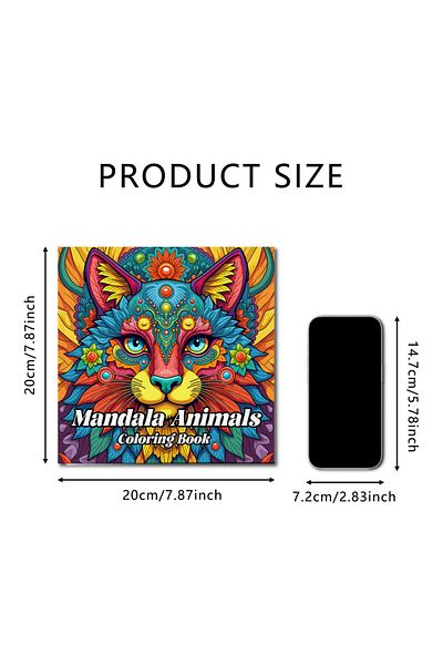 Choice X1-606 1pc Mandala Animal Art Coloring Book Original Adult Picture Book 24 Pages Coloring Books Gift