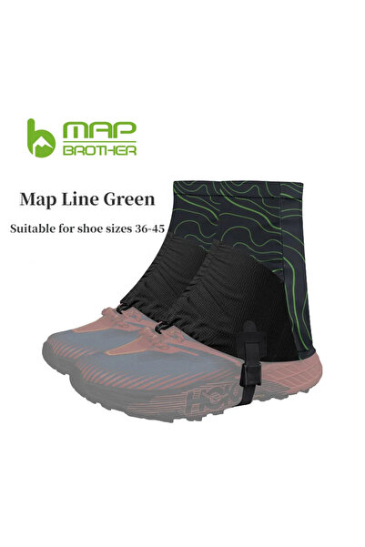 Choice Map Line Green MAP BROTHER Outdoor F1001 High Running Trail Gaiters Pr...