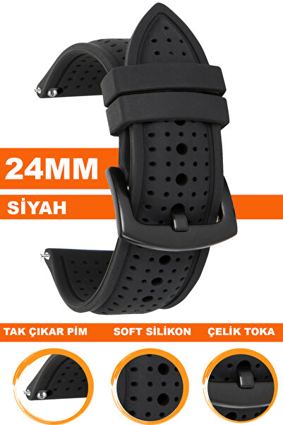 COBRA 24mm Saat Uyumlu Soft Silikon Saat Kordonu Kayışı 24S26B