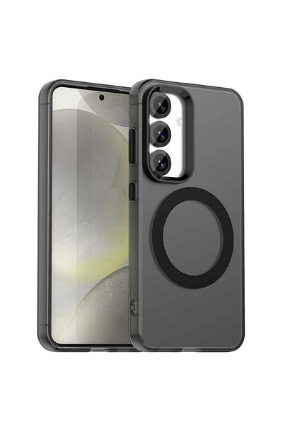SKYDDAR INNOVATION Husă pentru Samsung Galaxy S24 FE, CandyCase, Magsafe, set de autocolante, Negru