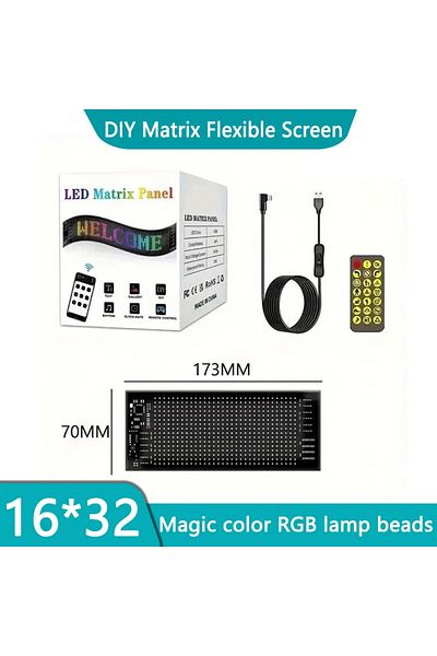 Choice 16x32 LED Programmable Flexible USB LED Sign Matrix Pixel Panel Scrolling Advertising Text Animation