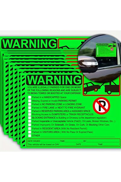 Choice light green 10 Sheets Parking Violation Stickers Notice Parking Violation Stickers