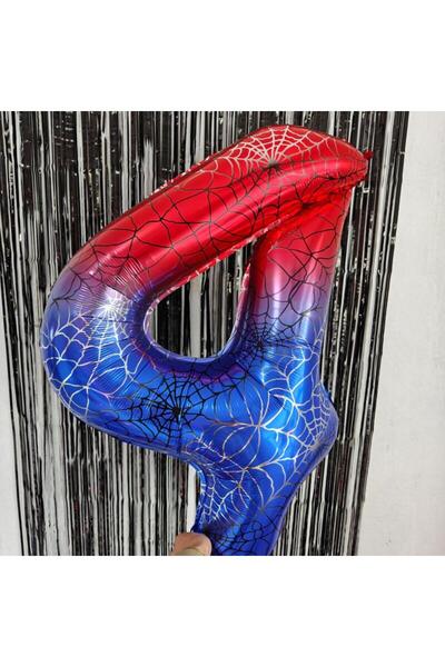 Miniso 40inch 4 1PC 40inch Red Blue Gradient Spider Man Numbers 0-9 Children Boy Birthday Party Decoration
