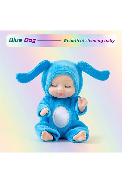 Choice <15cm Blue 1pc Cute Sleeping Reborn Dolls, Mini Reborn Doll PVC Dolls, Girls' and Children's Toys R