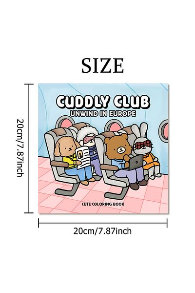 Choice MULTI CUDDLY CLUB Bold-easy Patterns Coloring Book for Adults Cute Drawing Book Perfect Gift for Par