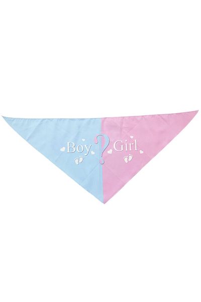 Choice 1pc Gender Reveal Pet Bandana - Pink Blue Triangle Scarf for Baby Shower Photography & Pregnancy Ann