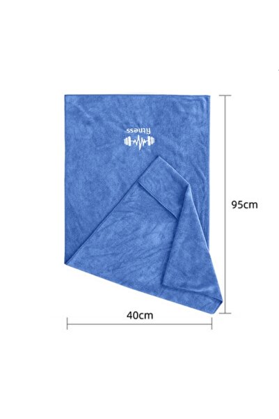 Choice منشفة لياقة بدنية زرقاء مقاس 40×95 سم للرياضة متعددة الوظائف سريعة الج...