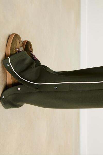 Stradivarius Soft-touch joggers with buttons