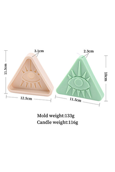 Choice Triangle Eye 3D Evil Eye Candle Silicone Mold Psychic Geometric Art Handmade Soap Mold Scented Resin