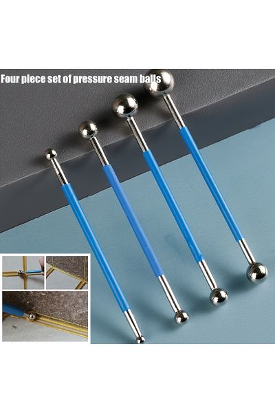 Choice 1 Set Beauty Sewing Tools, Fondant Cake Decorating Clay Flower Sugarcraft Ball Model DIY Tool (Blue)