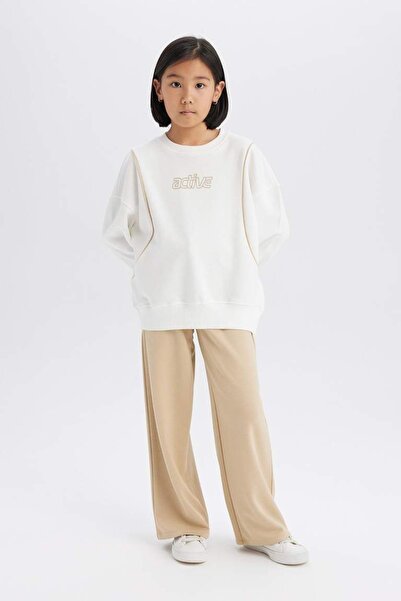 DeFacto Pantaloni de trening pentru fete D9621A8/BG203 SAND