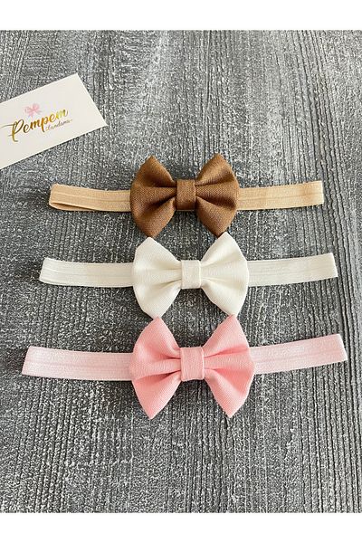 pempem bandana Baby Girl Linen Bow Bandana