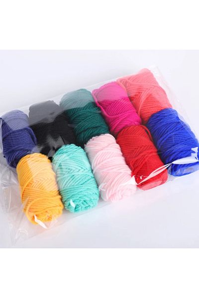 Choice Type 1 10 Colors Wool Yarns Wool Rolls DIY Poke Punch Needle Embroidery For Starter Craft Tools Set