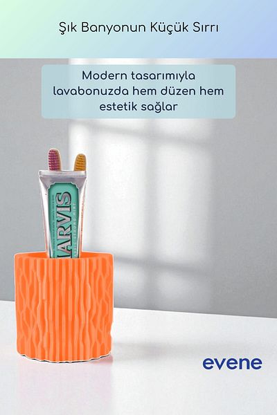 Evene Θήκη οδοντόβουρτσας Βάση οδοντόβουρτσας Βάση οδοντόβουρτσας Πορτοκαλί χρώμα Μοντέλο 78