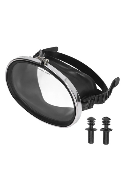 Choice Diving Goggles Free Diving Goggles HD Tempered Glass PVC Oval Shape Anti Fog Single Lens Scuba Go...