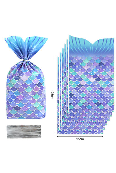 Choice حقيبة هدايا من 100 قطعة من حلوى ذيل حورية البحر للأطفال والبنات بتصميم...